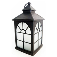 Latarnia plastikowa LED HY-0043 czarny 21x10,5cm