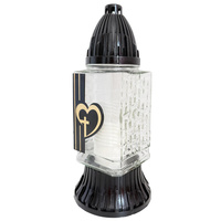 Znicz K-9433 SERCE czarny (8szt)