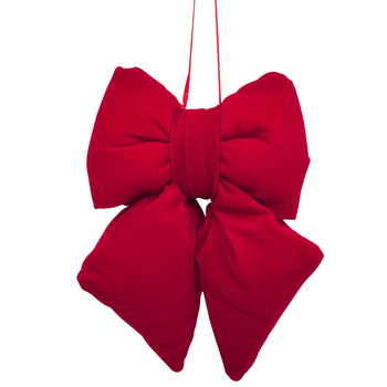 Kokarda welurowa 27345 czerwony 28x22cm