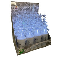 Znicz elektroniczny CHOINKA 4/15/WLC 12szt z.biały