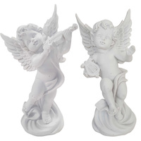 Figurka ANIOŁ AT98-12B3564B biały z harfą mix 23cm