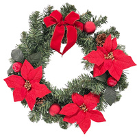 Wianek świąteczny 27369 G.BETLEJEMSKA czerw 40cm