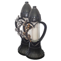 Znicz K-8382 SERCE z różą 3D czarny (5szt)