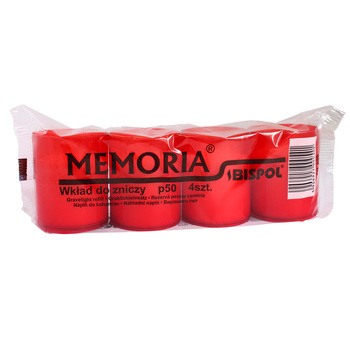 Wkład parafinowy P50 Bispol czerwony (4szt)