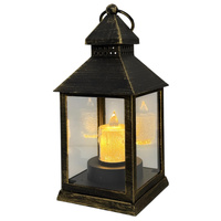 Latarnia plastikowa LED 27165 AKRYL złoty 23,5cm