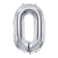 Balon foliowy cyfra FB1M-0-018 0 srebrny 86cm