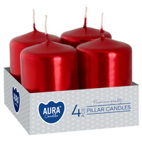 Świeca pieńkowa 60/40 m. czerwony 230 Bispol 4szt 