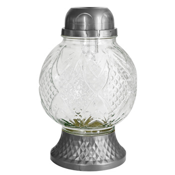 Znicz SOLAR K-8498 srebrny (2szt)