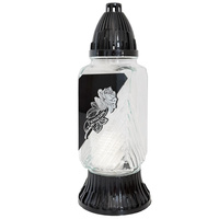 Znicz K-9556 PAMIĘTAM z różą srebrny (8szt)