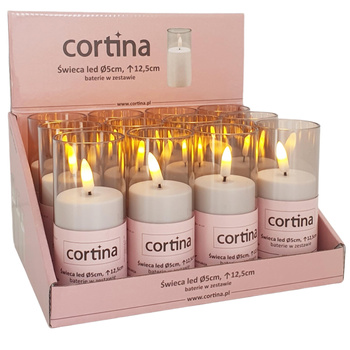 Świeca LED efekt płomienia 18/23/WAX 12szt 12x5cm