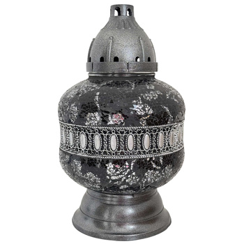 Znicz WITRAŻ urna 90326 czarny/srebrny (4szt)