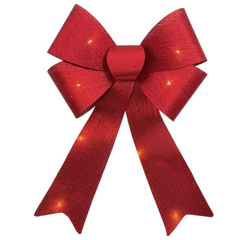 Kokarda LED 27355 czerwony 43x30cm