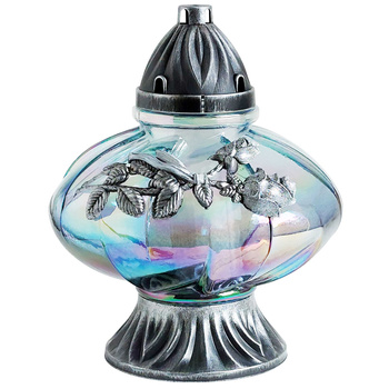 Znicz mały SUŁTAN RÓŻA K-6623 grafit (2szt)