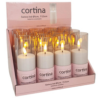 Świeca LED efekt płomienia 19/23/WAX 12szt 15x5cm