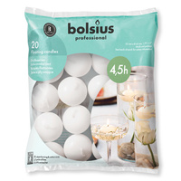 Świeca pływająca 20szt - biały BOLSIUS