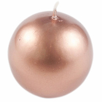 Świeca kula 80mm L36 066 m różowy złoty