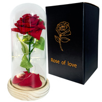 Wieczna RÓŻA led 26700 pojedyncza czerwony 21,5cm