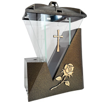 Znicz K-8375 URNA z różą złoty (5szt)