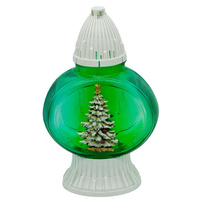 Znicz BN K-9884 CHOINKA OWAL biały/zielony (5szt)